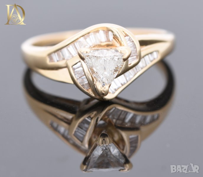 Нов Златен Пръстен с 0.67кт Естествени Диаманти, снимка 1