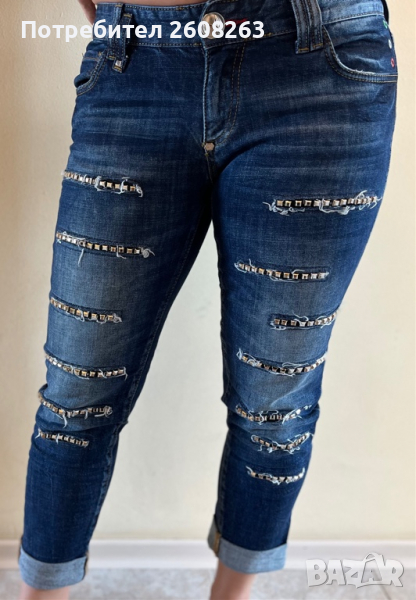 Дънки с капси М размер, снимка 1