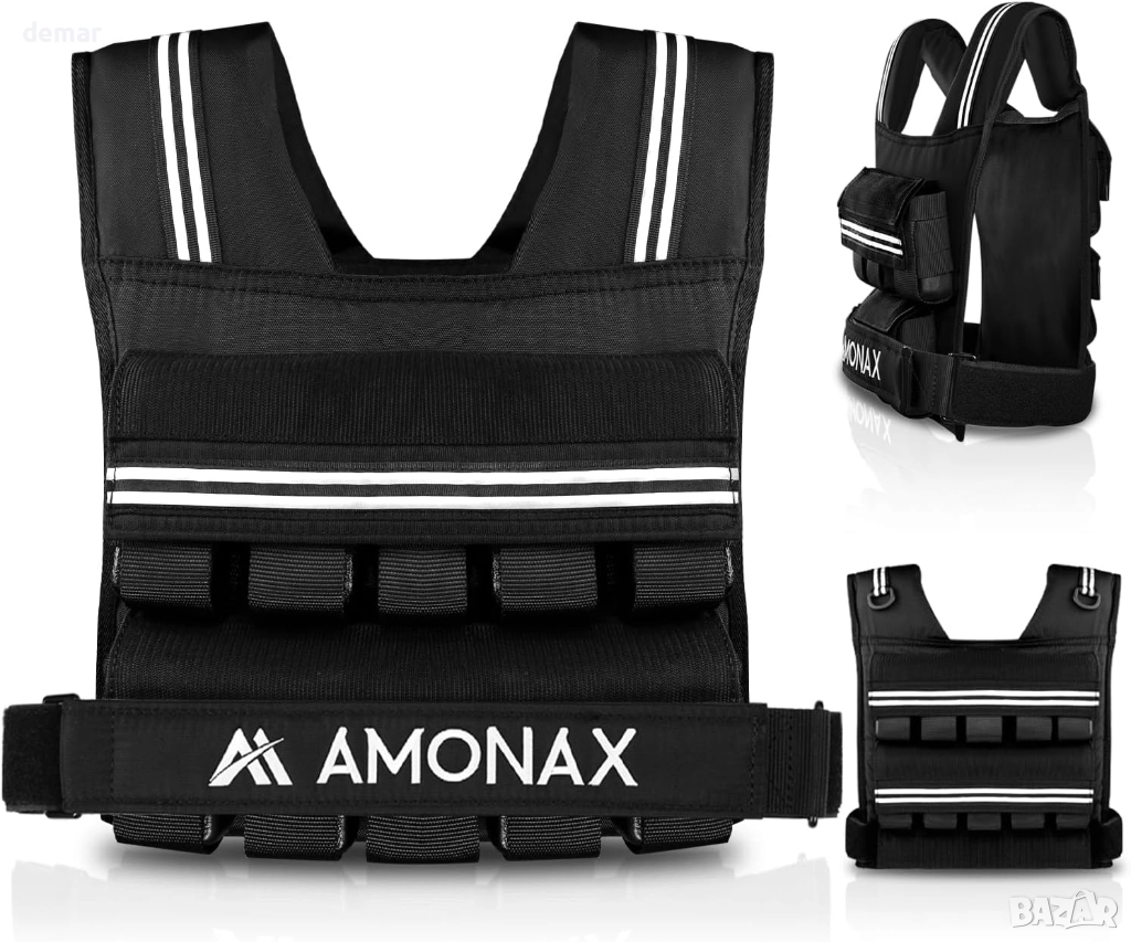 Регулируема жилетка с тежести Amonax за жени и мъже, 1,1–20 кг, снимка 1