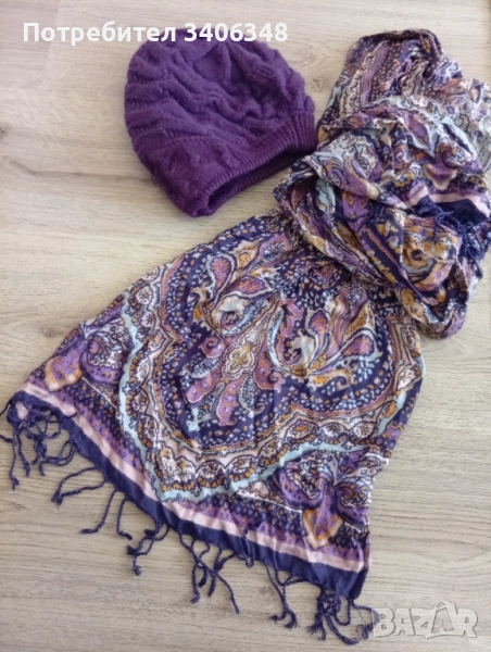 Комплект шапка и 2 подхождащи и шала. , снимка 1