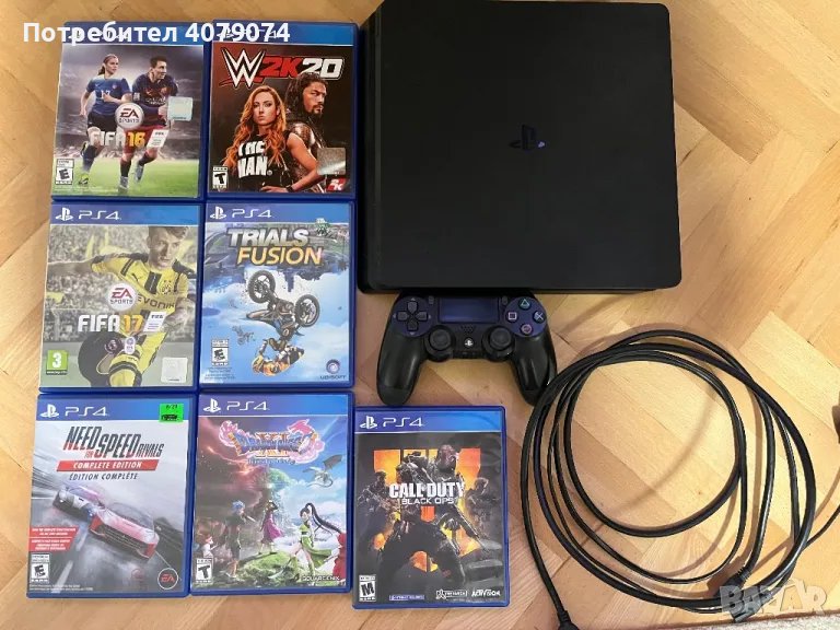 Ps4 slim 1tb с игри , снимка 1