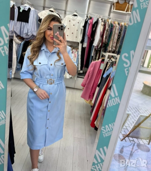 рокля с колан , снимка 1