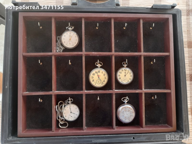 Куфар за пренасяне и съхранение на джобни часовници, снимка 1