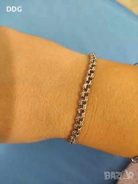 Сребърна гривна , снимка 1