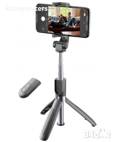Селфи стик Bluetooth / Tripod YS03, 70см / Черен Баркод : 2404198, снимка 1