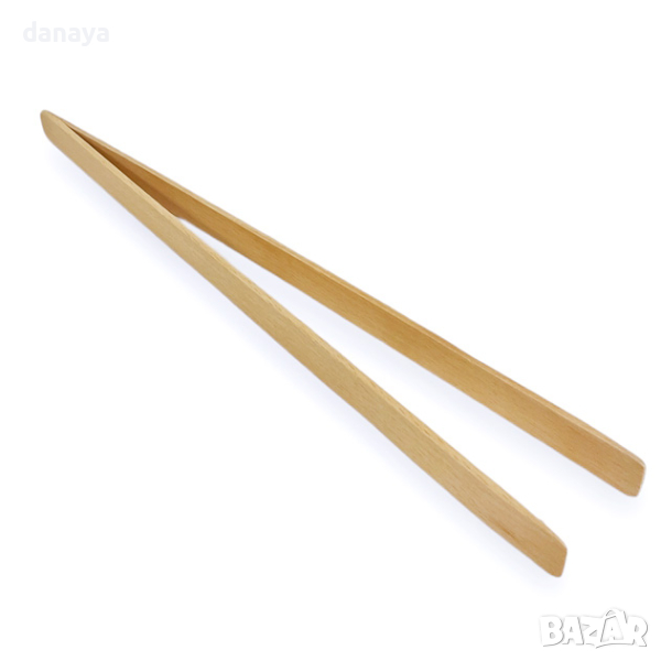 4542 Дървена дълга щипка за скара, 41 см, снимка 1