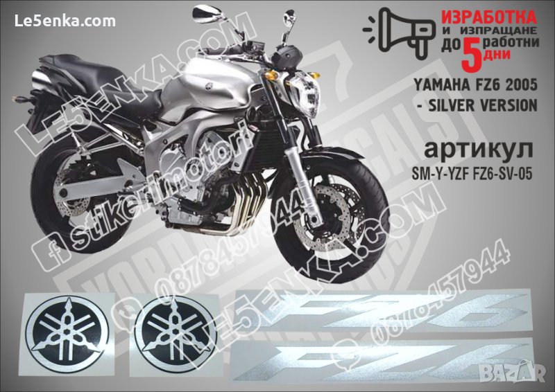 YAMAHA FZ6 2005 - SILVER VERSION, снимка 1