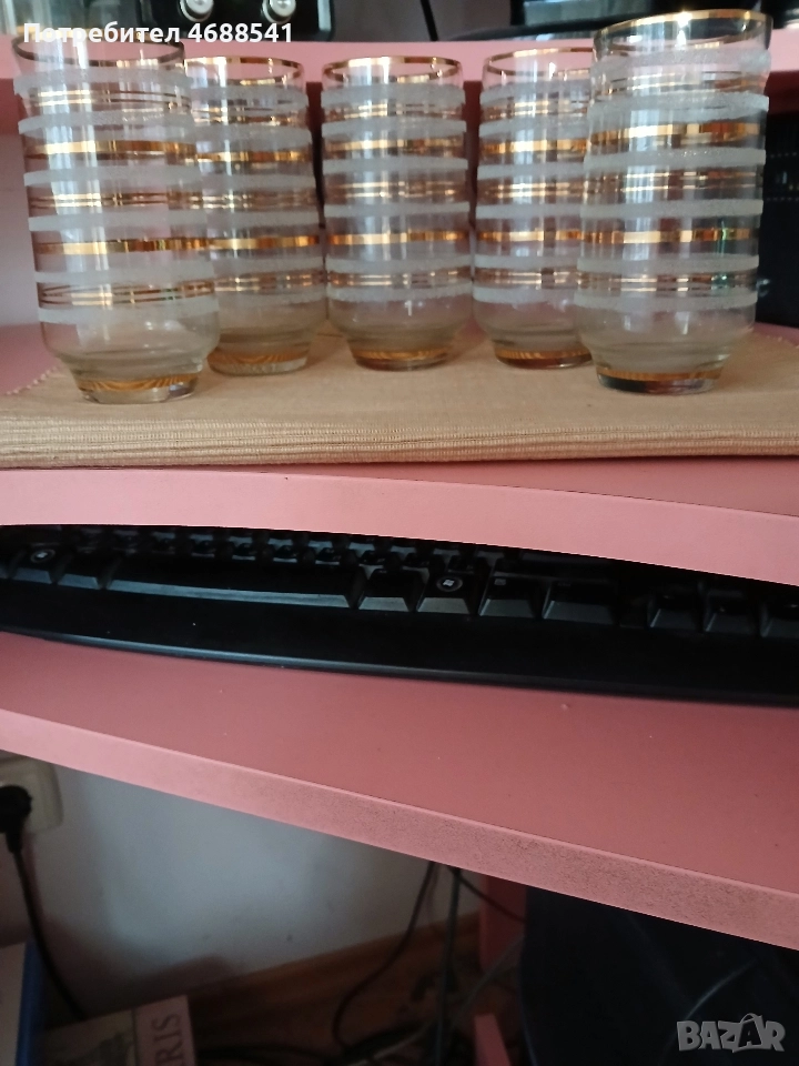 Стъклени красиви чаши , снимка 1