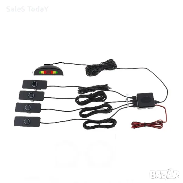 Парктроник за кола, 16.5 мм, черен с дисплей , снимка 1