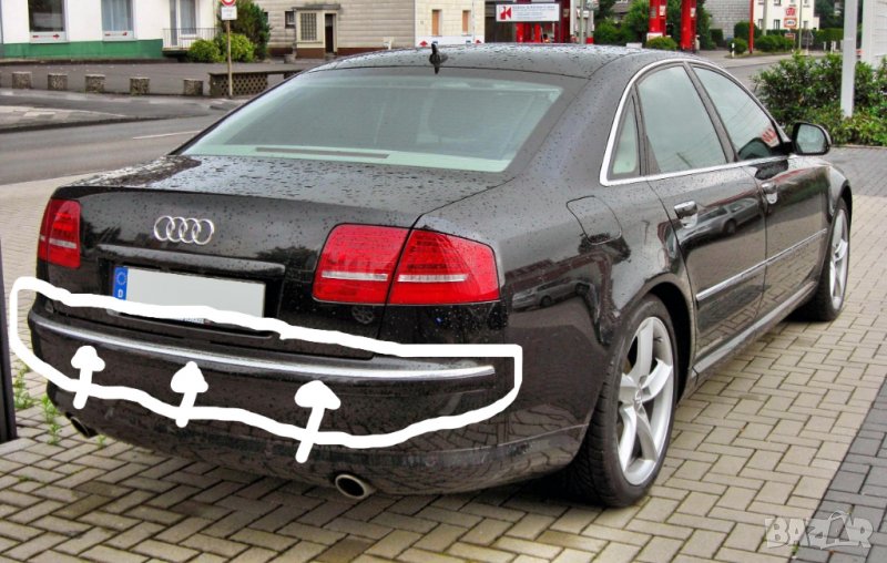 Лайстна хром на задна броня за AUDI A8 S8 D3(03-09г.)Нова, снимка 1