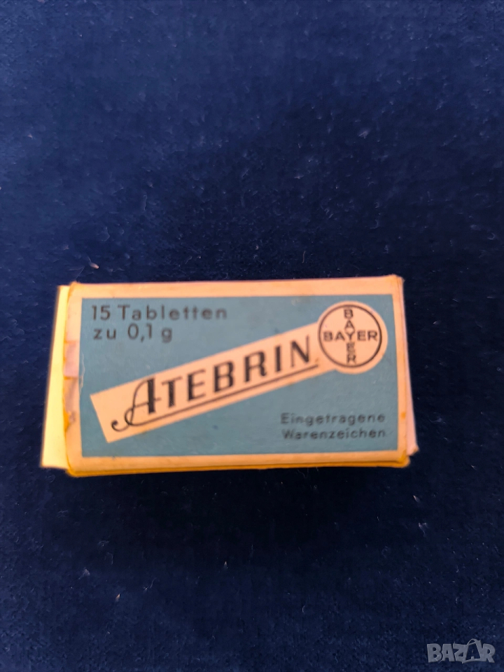 Стара опаковка лекарство от 1940 година лекарство против малария , снимка 1