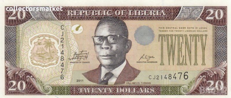 20 долара 2011, Либерия, снимка 1