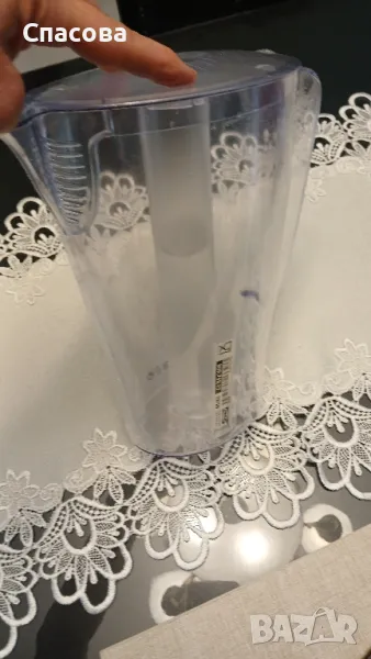 Голяма кана от прозрачна пластмаса за лятно парти с лимонада или за студена вода ., снимка 1