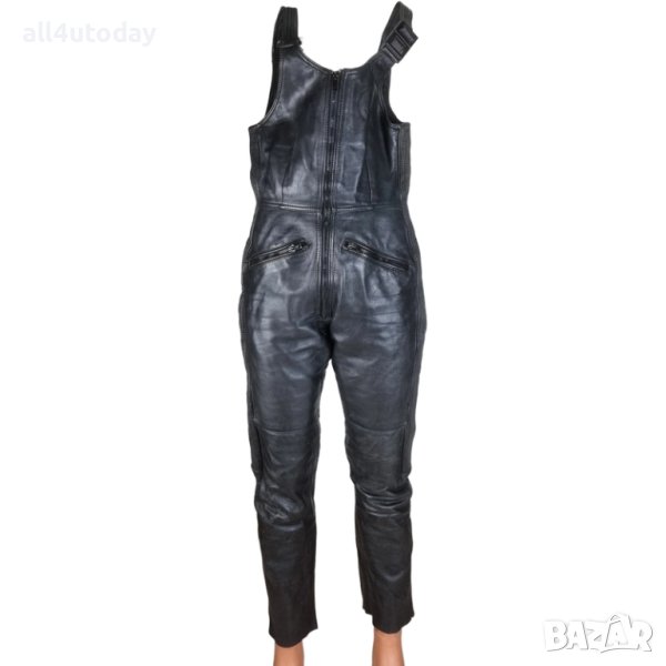 №4320 Jumbo Дамски кожен мото гащеризон, снимка 1