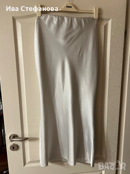 Нова елегантна дълга пола сатен сатенена трапец тип русалка ластик на кръста , снимка 1