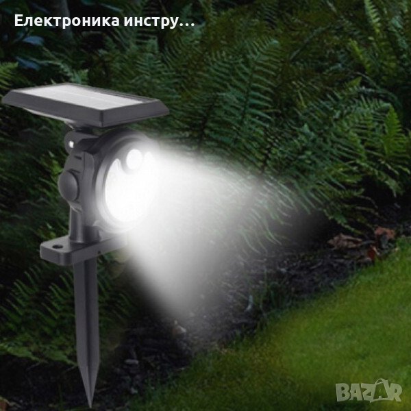 Градинска соларна лед лампа Sihangark SH-1705C, слънчев панел, три режима, снимка 1