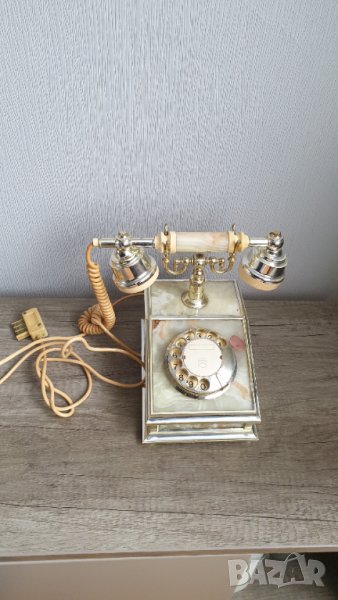 Стар италиански телефон от оникс, снимка 1