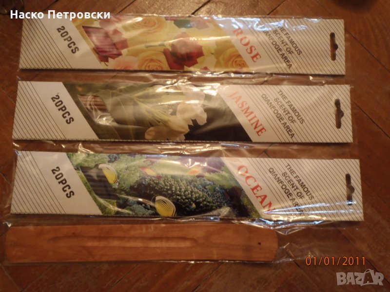 Ароматни свещи (пръчици) и ретро бенгалски огън., снимка 1