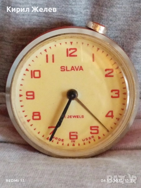Стар механичен будилник СЛАВА СССР за части ремонт КОЛЕКЦИЯ 46938, снимка 1