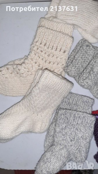НОВИ  ! ДЕТСКИ  РЪЧНО  ПЛЕТЕНИ  ВЪЛНЕНИ ЧОРАПИ и ТЕРЛИЦИ , снимка 1