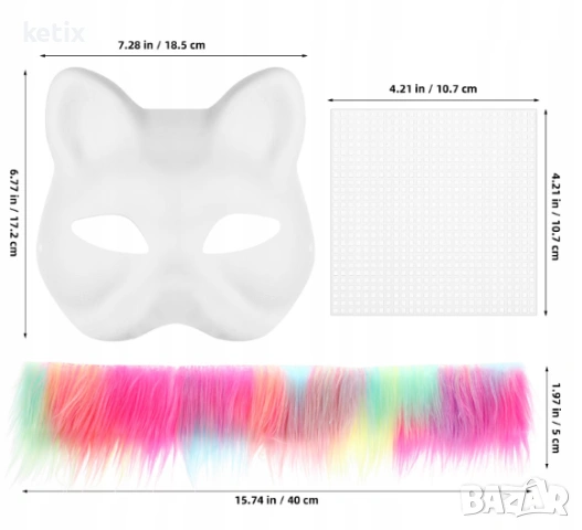 Комплект "Направи си сам",котешко лице,5броя, снимка 6 - Рисуване и оцветяване - 53242682
