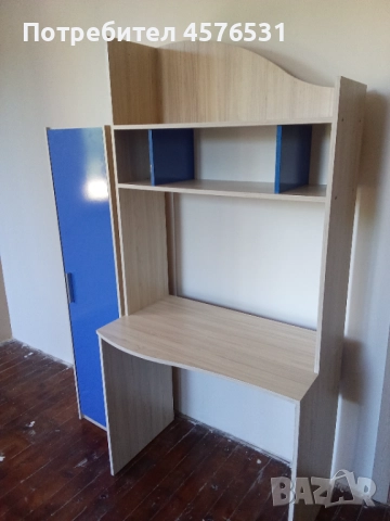 Детски гардероб с бюро и секция., снимка 2 - Мебели за детската стая - 51525330