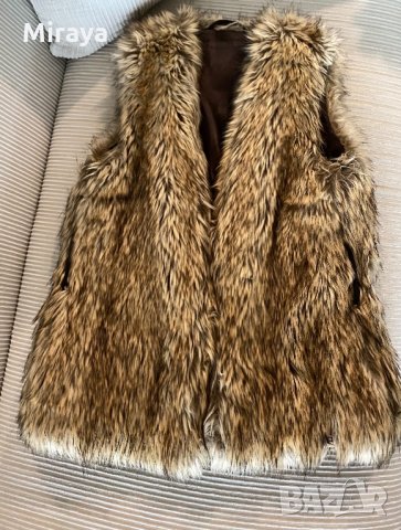 Дамски елек от заешка кожа, снимка 3 - Елеци - 34437597