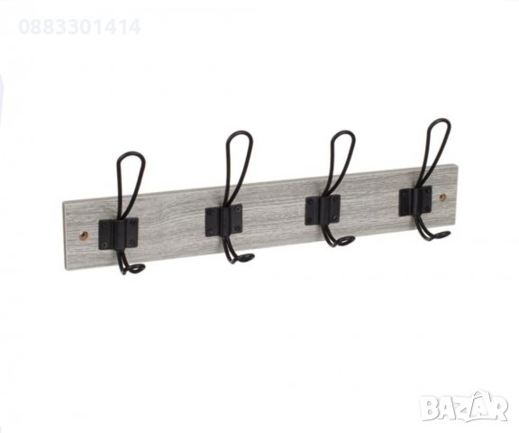 Закачалка за стена Дървена Светла Антична