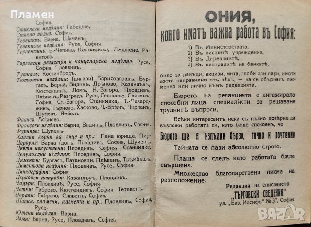 Индустриалните заведения въ България 1928 година : Най-пъленъ и всестраненъ адресникъ, снимка 7 - Антикварни и старинни предмети - 40808758