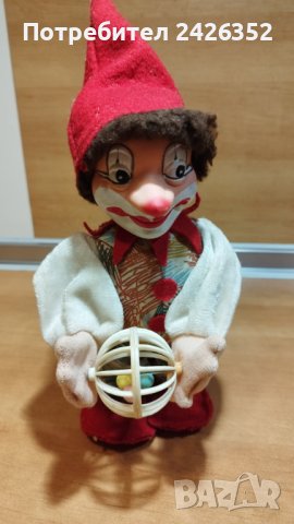 Стара играчка, клоун, с ключ за навиване, 1980-те год., снимка 6 - Колекции - 37203768