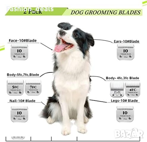 Нови 2 броя керамични ножчета за подстригване куче машинки от серия KM, снимка 2 - За кучета - 42182123