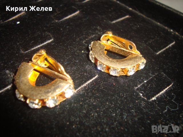 МАСИВНИ КРАСИВИ ДЕБЕЛО ПОЗЛАТЕНИ АРТ ОБЕЦИ с ГОЛЕМИ ЦИРКОНИ 17610, снимка 3 - Обеци - 31247364