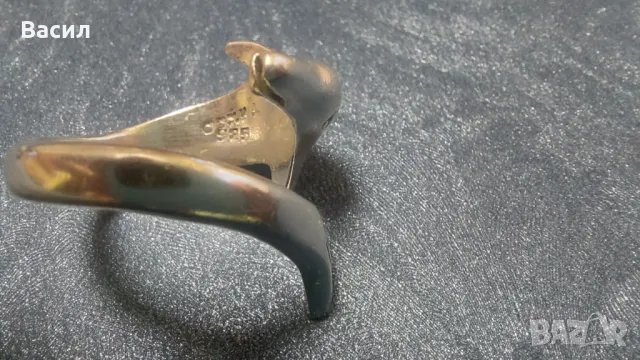 Сребърен дамски пръстен , снимка 2 - Пръстени - 48028525