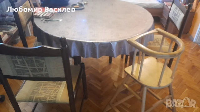 Детско столче за хранене от масивна дървесина. , снимка 2 - Столове - 50673352