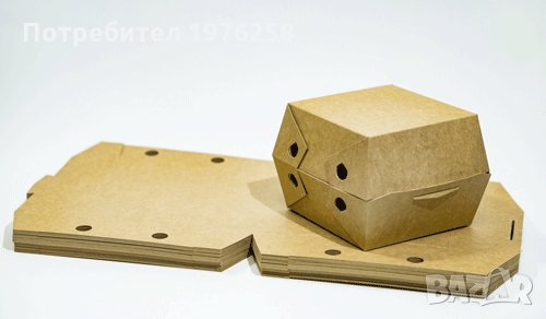 Картонени кутии за бургери за еднократна употреба, снимка 3 - Кутии за съхранение - 33734512
