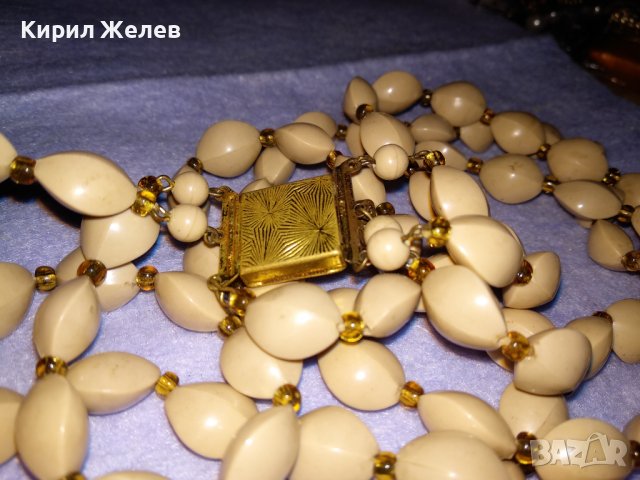 ПРЕКРАСЕН СТАР ТРОЕН РЕТРО ГЕРДАН с МЪНИСТА и ФИЛИГРАННА ЗАКОПЧАЛКА ПОЗЛАТЕН БРОНЗ 34657, снимка 3 - Антикварни и старинни предмети - 39141646