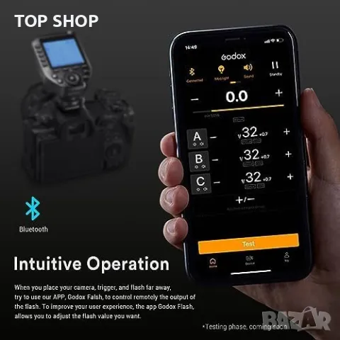 Нов Безжичен тригер за светкавица за камера Fuji Трансмитер TCM функция, снимка 2 - Чанти, стативи, аксесоари - 49668504