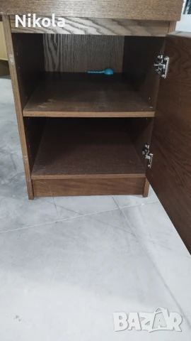 Бюро за офиса или за вкъщи 140/65/73см цвят кафяв - махагон с вградено шкафче, снимка 13 - Бюра - 51230366