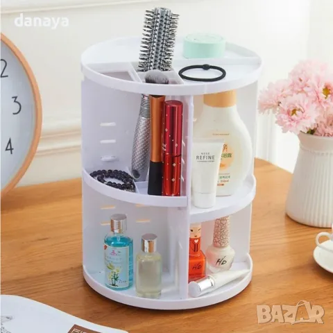 5354 Въртящ се органайзер за гримове регулируема етажерка, снимка 2 - Органайзери - 47714007