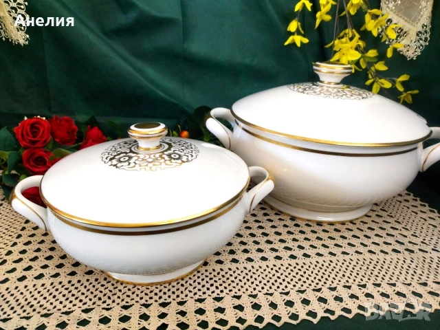 Eschenbach Bavaria съдове със златна огърлица , снимка 2 - Чинии - 53120819