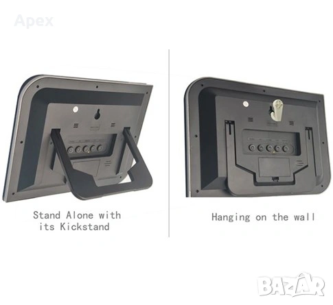Стенен Часовник с Аналогов и LED Дисплей. Дигиталени Часовници с Термометър. LED Стененни Часовници, снимка 7 - Стенни часовници - 54011168