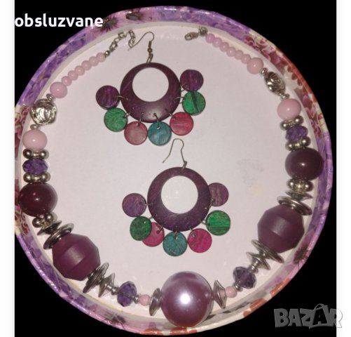 Сет обеци и колие Амиго, снимка 1