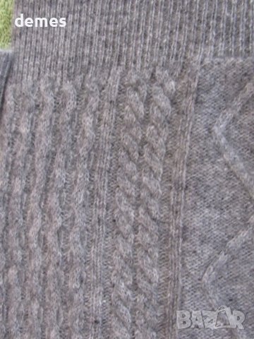 Сив пуловер от 100% кашмир, нов, размер L, Монголия, снимка 6 - Пуловери - 37431991