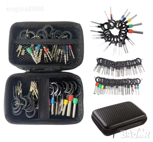 41 части в кутия - Комплект инструменти за вадене на пинове от букси и клеми, снимка 2 - Други инструменти - 49318564