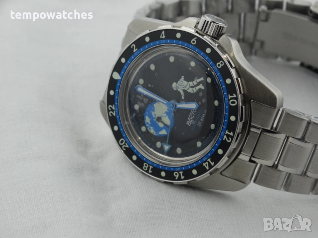 ВОСТОК АМФИБИЯ АВТОМАТИЧЕН ref: 14032Г - GMT - “КОСМОДАЙВЕР”- “ЗЕМЛЯНИН” 2 - ЛИМИТИРАН - 730 бр., снимка 4 - Мъжки - 52043602