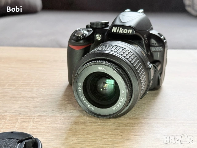 Nikon D3100 + обектив + аксесоари (готов за снимане), снимка 3 - Фотоапарати - 49615753
