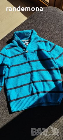 Детски пуловер с шал яка размер 104, снимка 1 - Детски пуловери и жилетки - 38490909