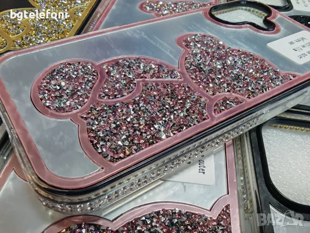 iPhone 16,16 Pro,16 Pro Max луксозни блестящи гърбове Teddy Bear, снимка 6 - Калъфи, кейсове - 47284897