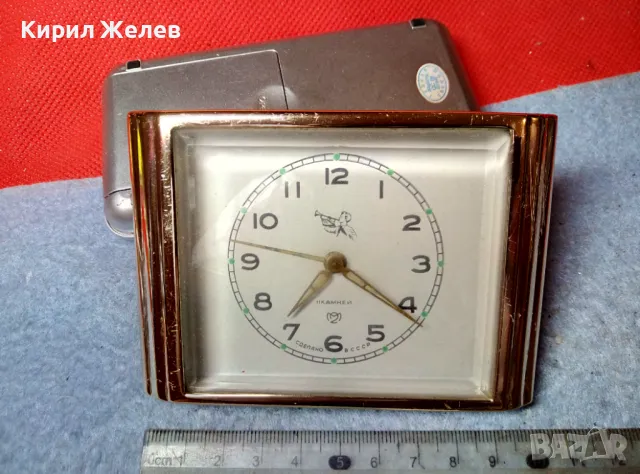 СЛАВА ДРУЖБА с ПИОНЕР 11 КАМЪКА Стар РУСКИ КОЛЕКЦИОНЕРСКИ МЕХАНИЧЕН БУДИЛНИК СДЕЛАНО в СССР 47761, снимка 7 - Антикварни и старинни предмети - 47656800