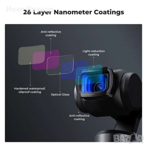K&F Филтър за DJI Osmo Pocket 3/4 Anamorphic Lens 1.2X , снимка 4 - Обективи и филтри - 54291329